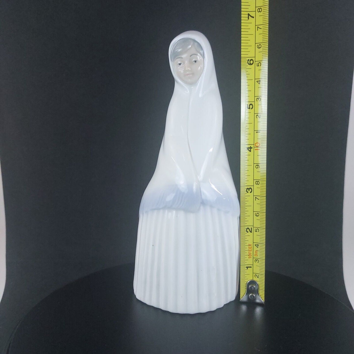 Miquel Requena Nun Figurine Pristine White Porcelain -6.5" -Collectible -damaged