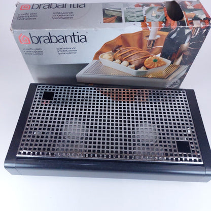 Vintage Brabantia Food Warmer, Two Burners, Black, Made in Holland, 1990's