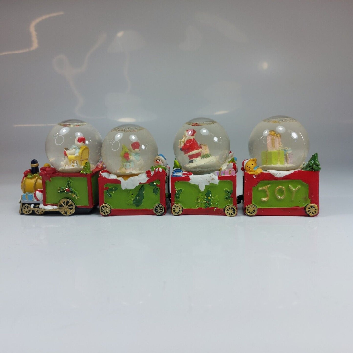 Holiday Snow Globe Train Set with Christmas Motifs