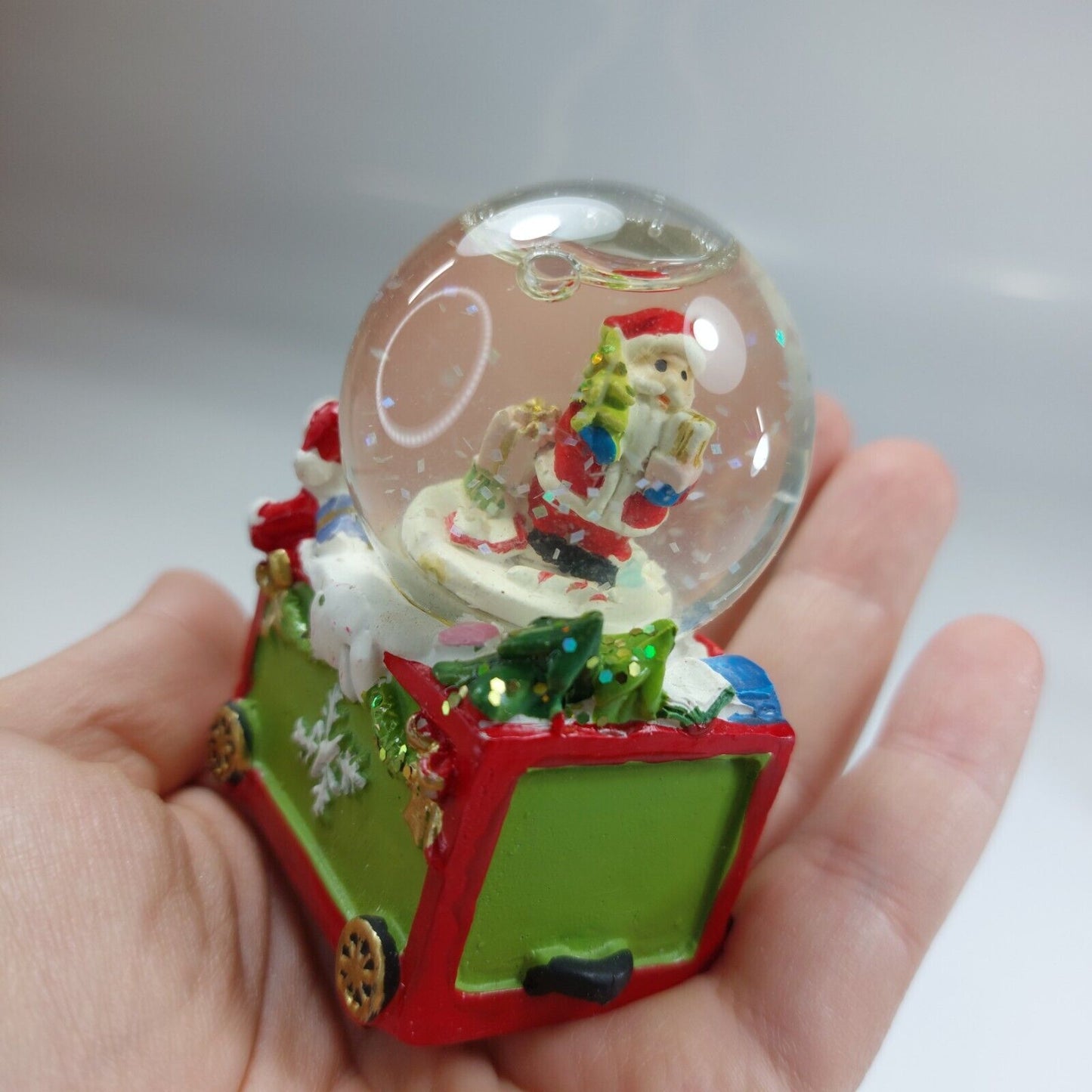 Holiday Snow Globe Train Set with Christmas Motifs