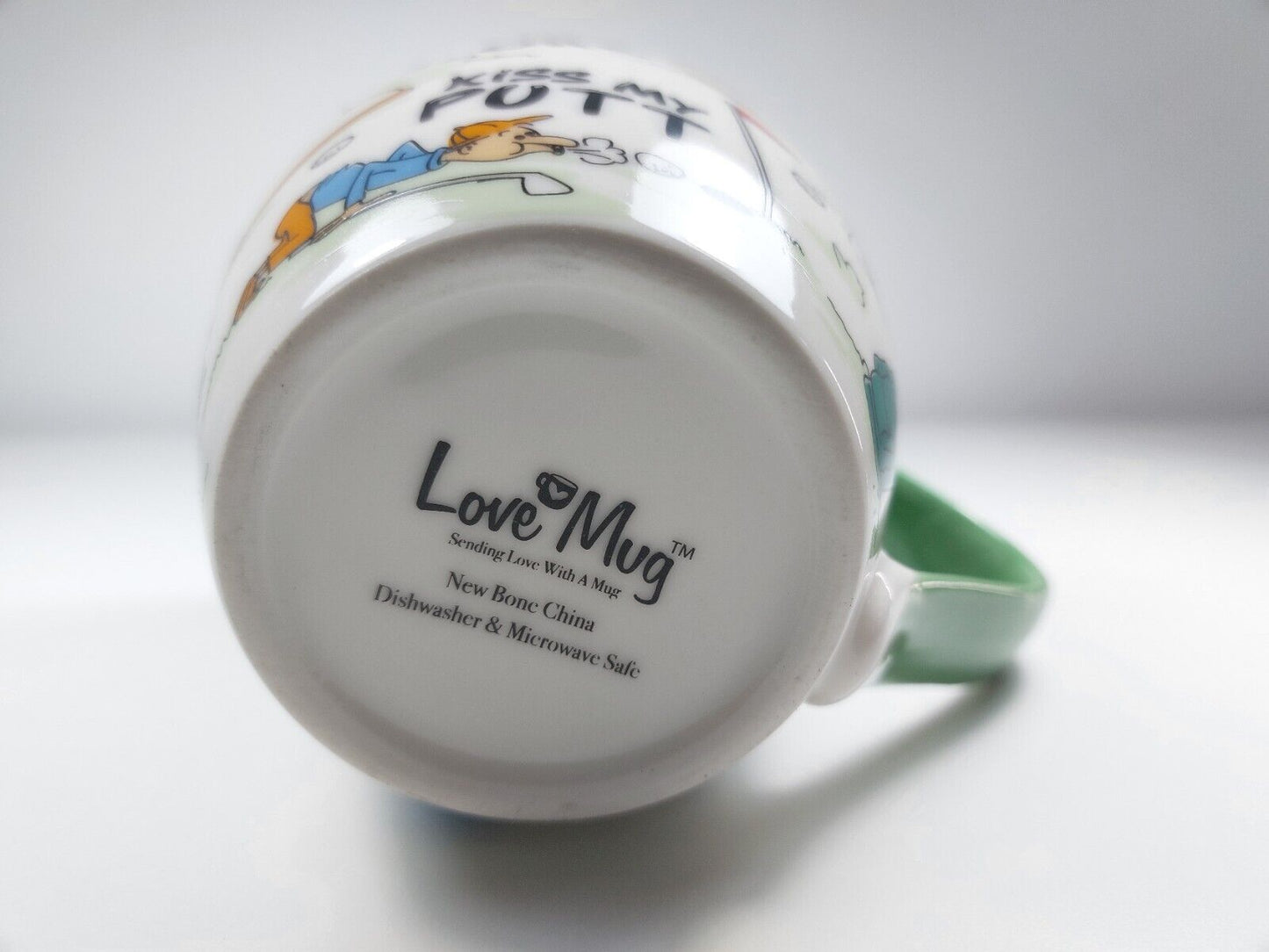 Laughing Mug Golf-Themed Ceramic Mug with Green Handle - Humorous Quotes