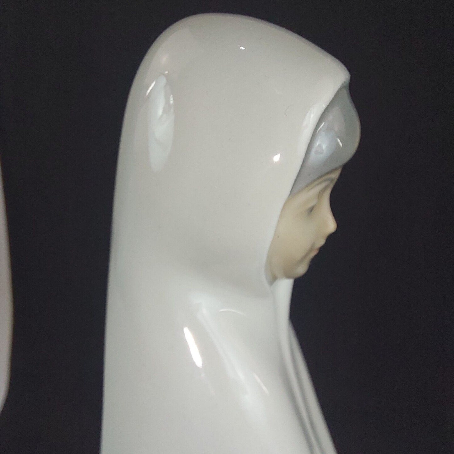 Miquel Requena Nun Figurine Pristine White Porcelain -6.5" -Collectible -damaged