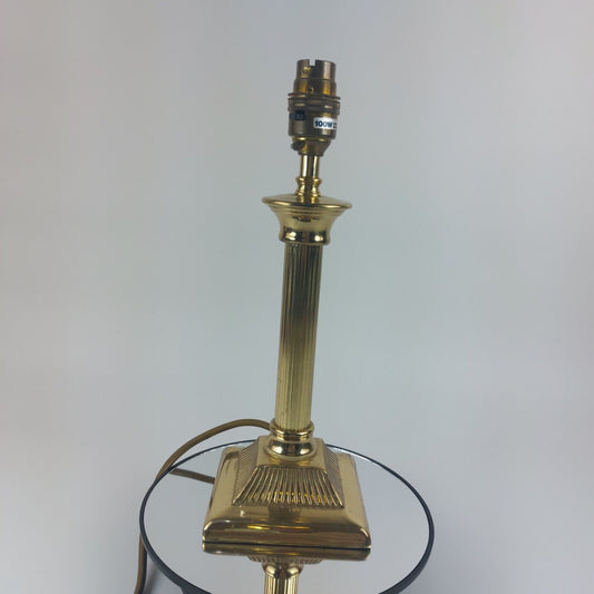 Vintage Brass Table Lamp - Heavy Weighted Quality. 34cm Height. See The Pictures