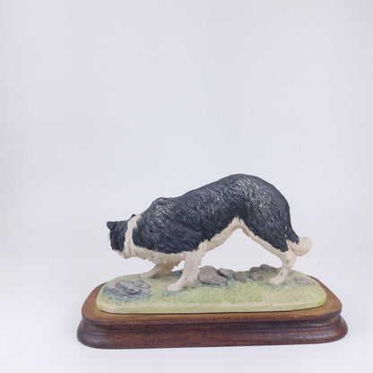 Border Fine Arts 'by F. Waugh' - Rare 1987 Collectible Dog Figurine, Scotland