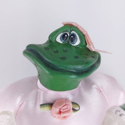 The Country Folks Bailey Rina Green Frog in Pink Dress