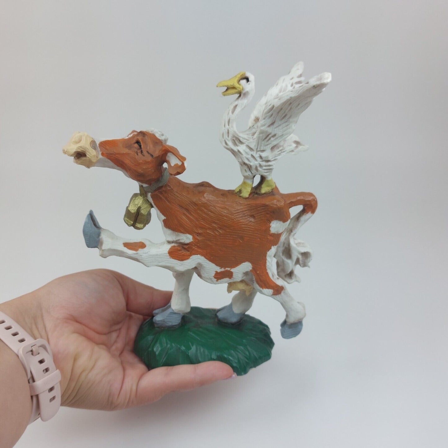 David Frykman Collectible Figurine - The Old Farmer with Cow and Goose