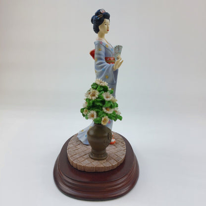 Leonardo Collection Geisha Figurine 1995 with Floral Vase - The Leonardo Collect