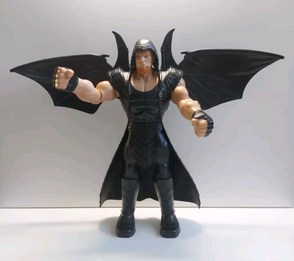 WWE Undertaker 12" Action Figure - Vintage  Collectible Toy with Cape - Black