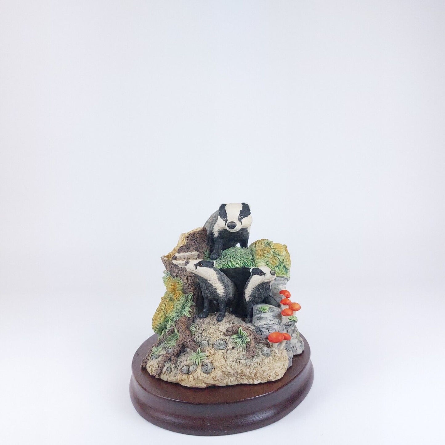 Border Fine Arts Badgers Figurine 1991 Handmade - David Walton Signed