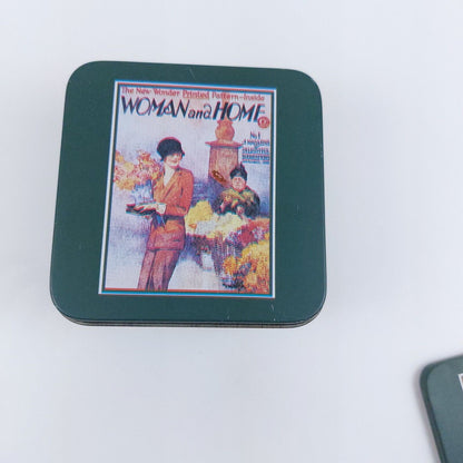 Woman and Home Magazine Reproduction Coasters Set, 6 Pieces with Vintage Designs