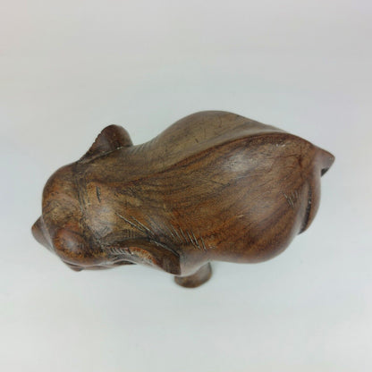 Hand Carved Wooden Elephant Figurine Good Condition Decorative Collectible