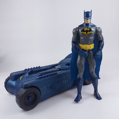 Classic Batman 12" Action Figure, Mattel, Justice League + Spin Master 16" Blue