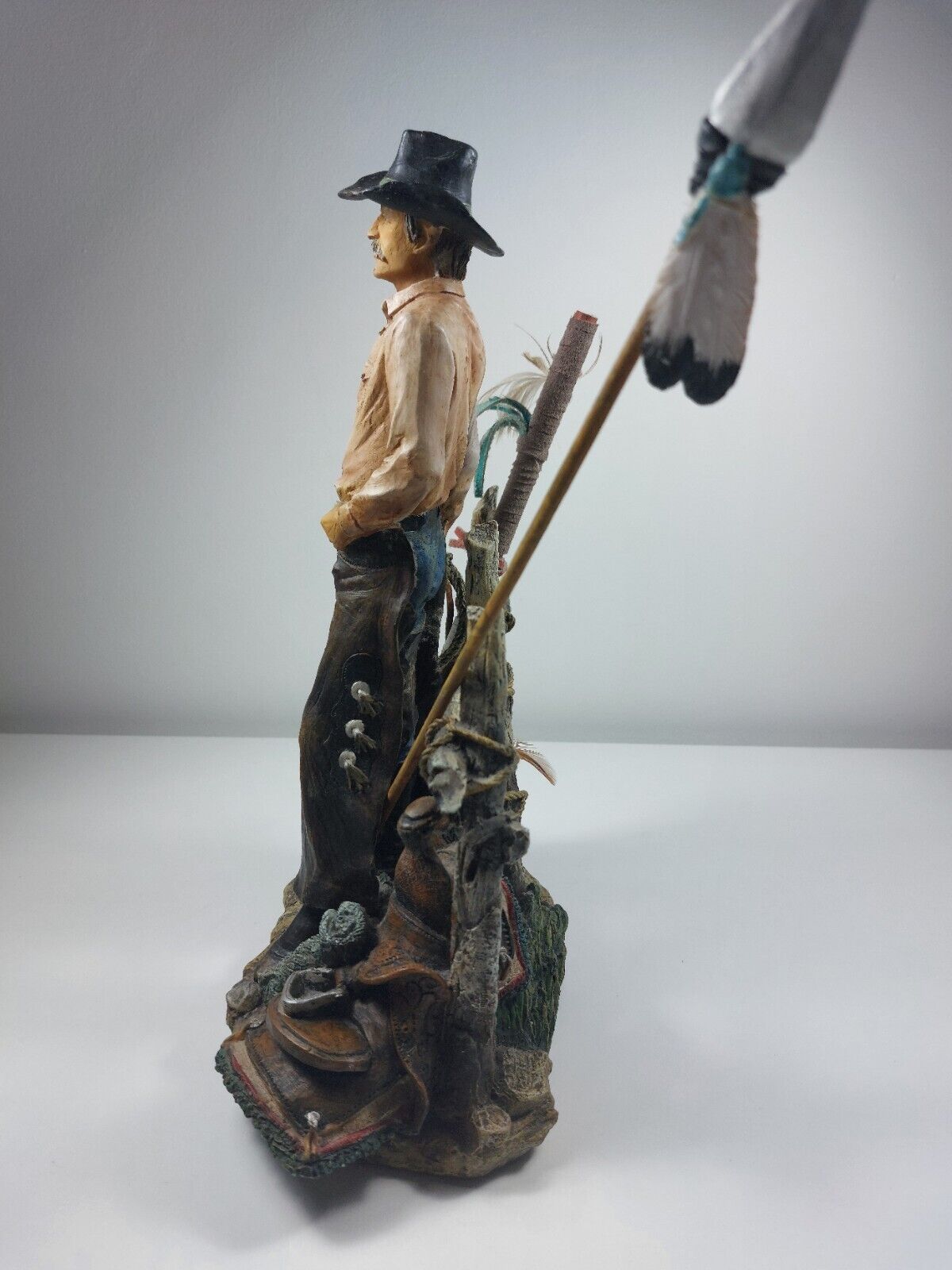 Rare Cowboy Western Figurine - Detailed Resin Sculpture, Excellent Condition