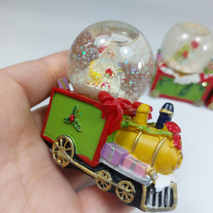 Holiday Snow Globe Train Set with Christmas Motifs