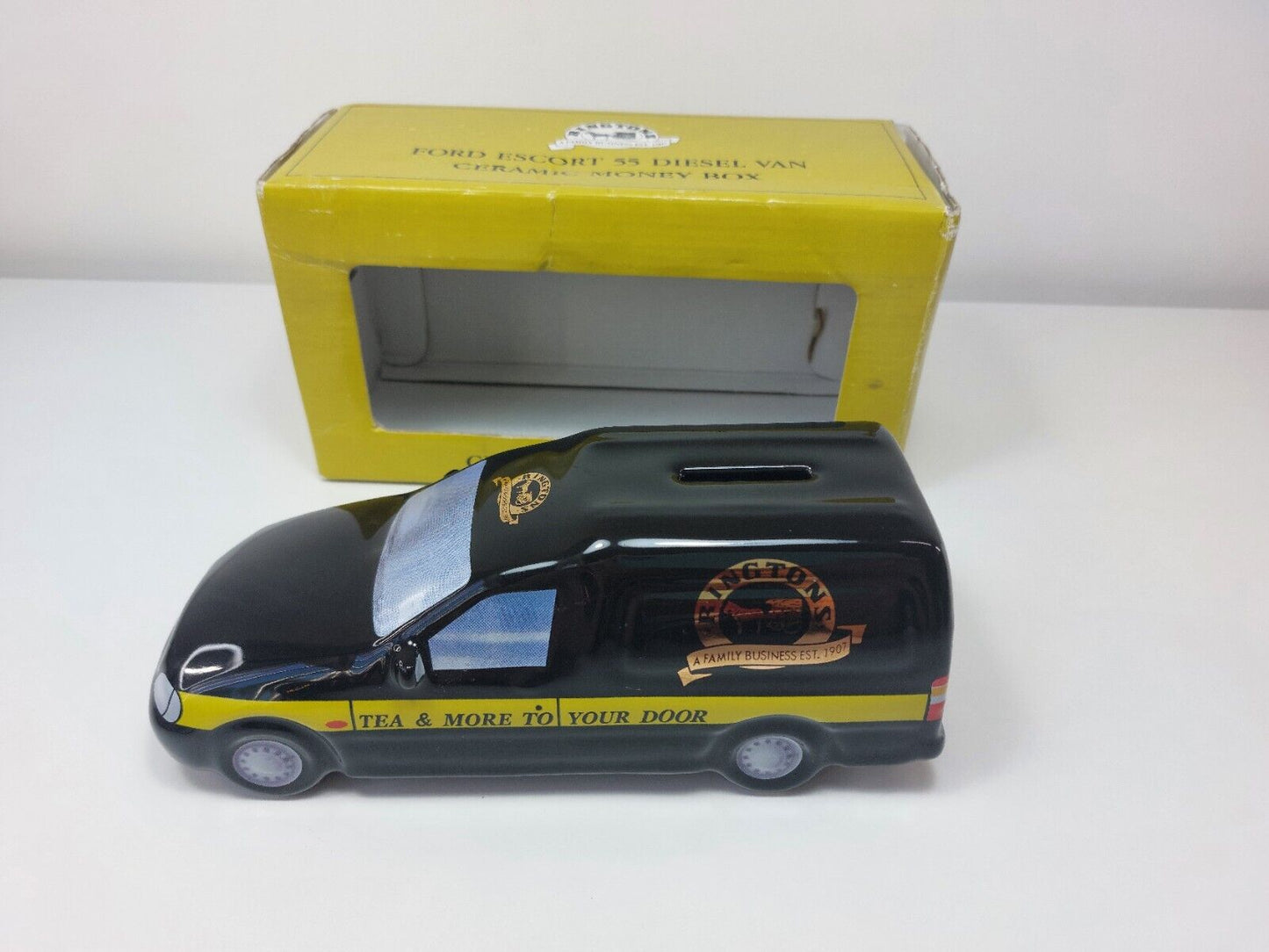 Ford Escort 55 Diesel Van Ceramic Money Box - Ringtons Tea, New & Boxed