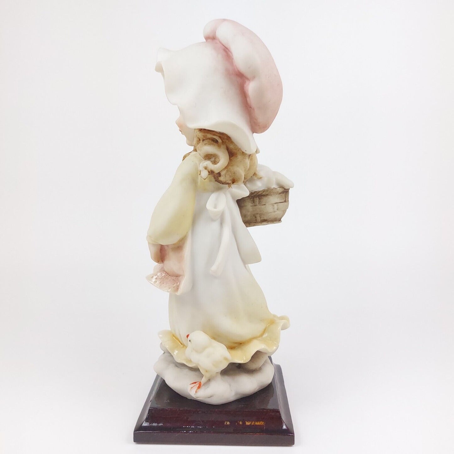 1984 Giuseppe Armani Pink Hat Girl with Basket Figurine - Florence Collectible