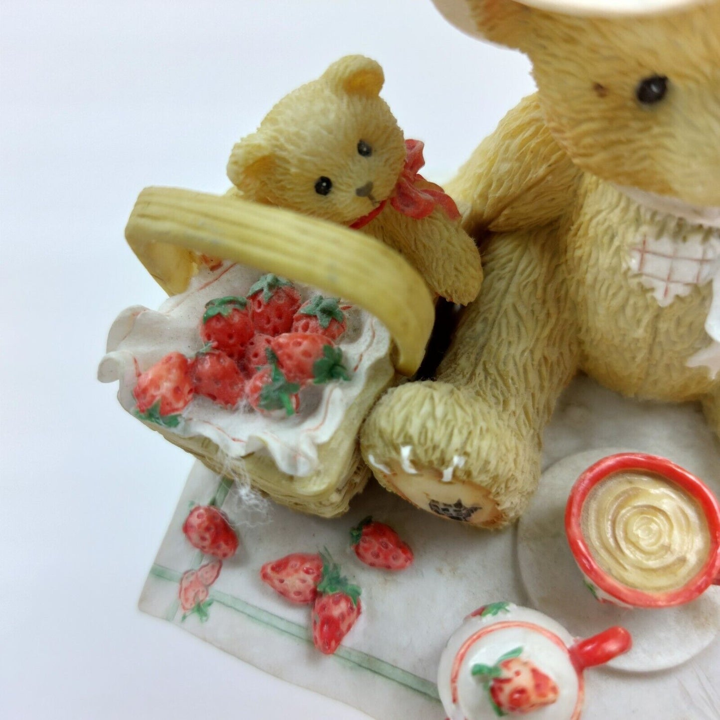 Cherished Teddies 'Cozy Tea For Two' Figurine 1995 - Original box & Certificate