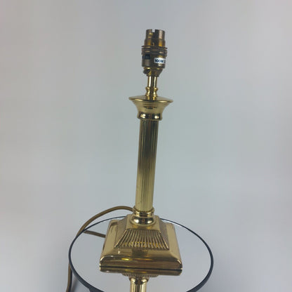 Vintage Brass Table Lamp - Heavy Weighted Quality, 34cm Height, Acceptable