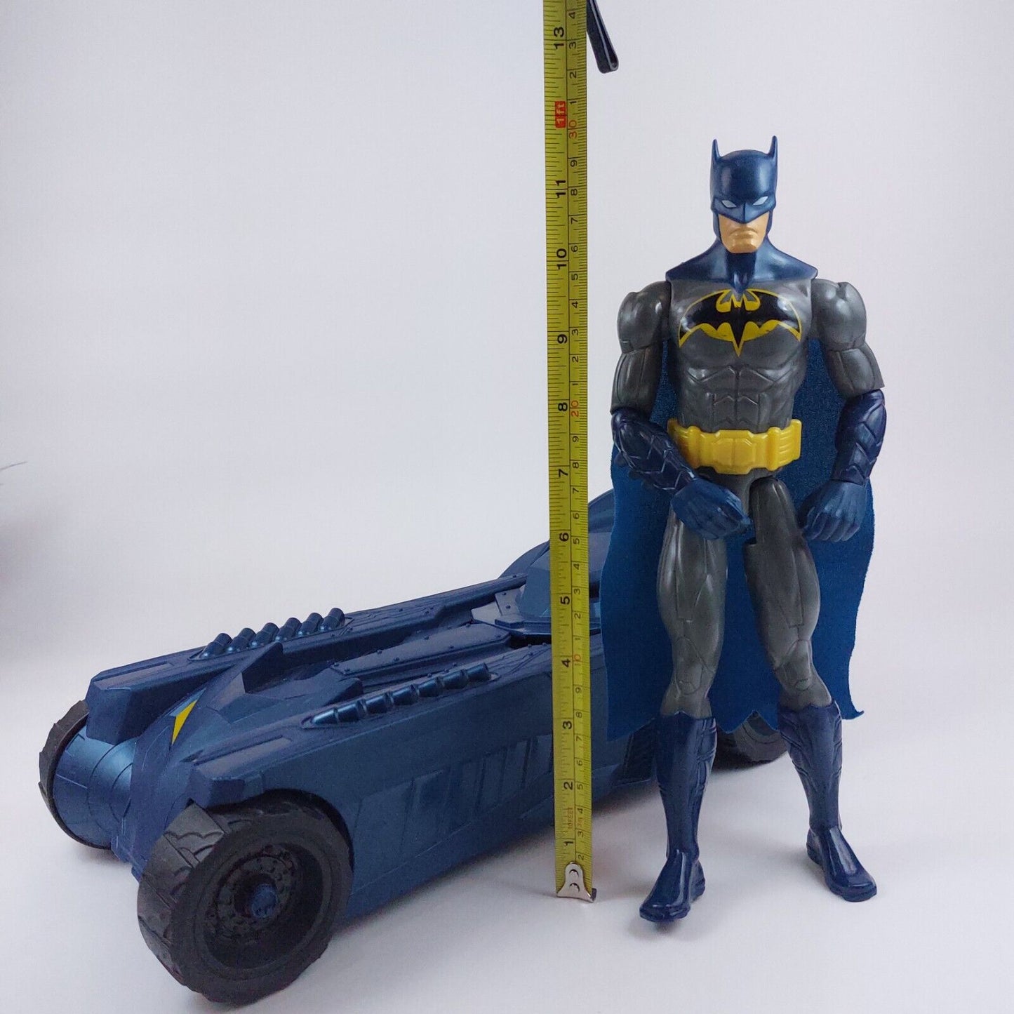 Classic Batman 12" Action Figure, Mattel, Justice League + Spin Master 16" Blue