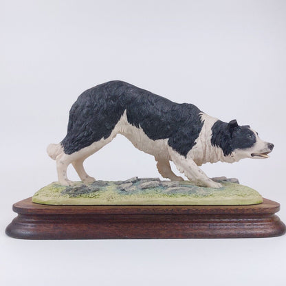 Border Fine Arts 'by F. Waugh' - Rare 1987 Collectible Dog Figurine, Scotland