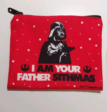 Star Wars "I Am Your Father Sithmas" Zip Pouch with Trading Cards