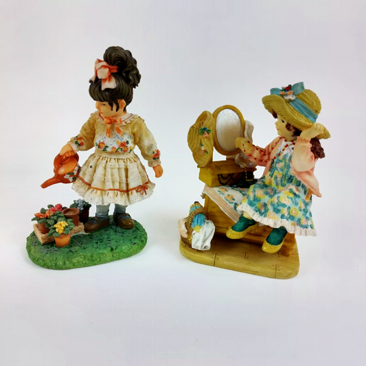 Christine Haworth Leonardo Figurine Set - Monday's Child & Greenfingers