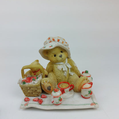 Cherished Teddies 'Cozy Tea For Two' Figurine 1995 - Original box & Certificate