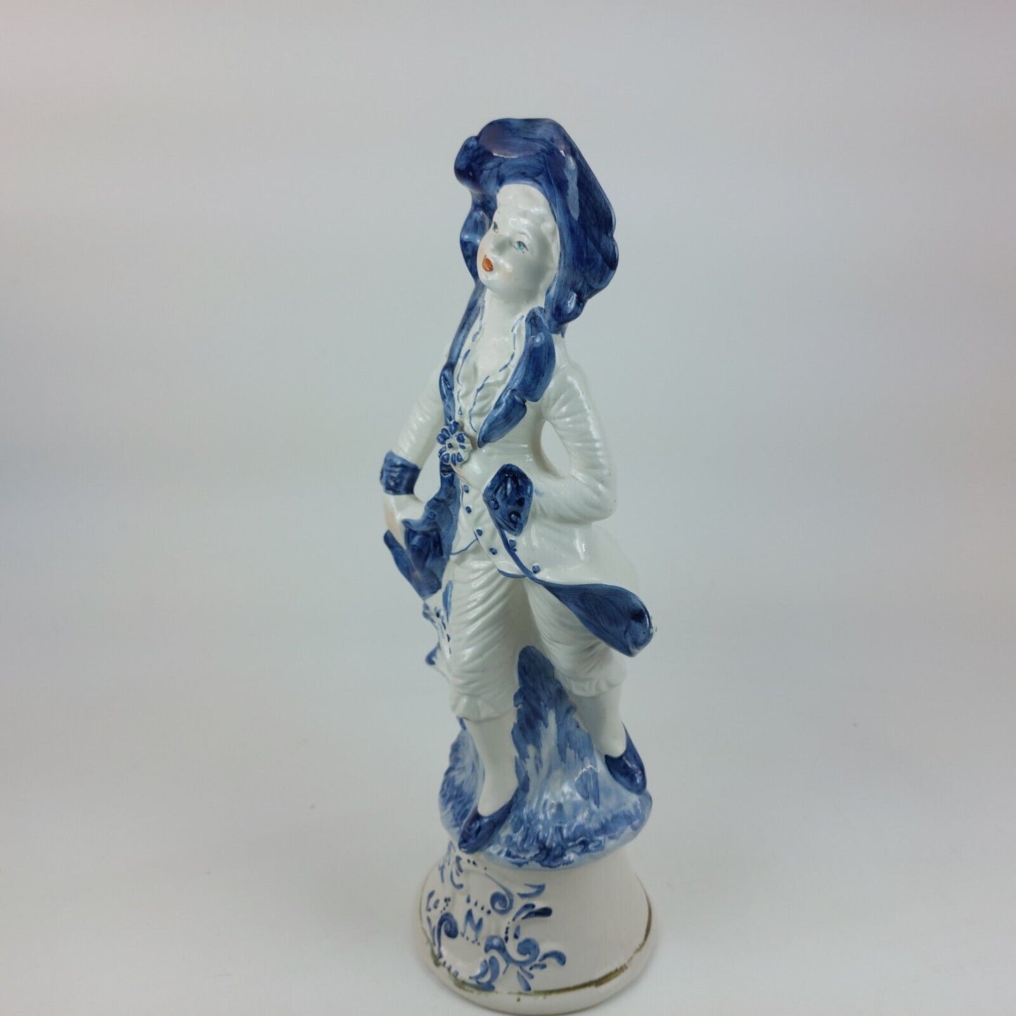 Vintage Capodimonte Porcelain Figurine - Elegant Lady in Blue Hat