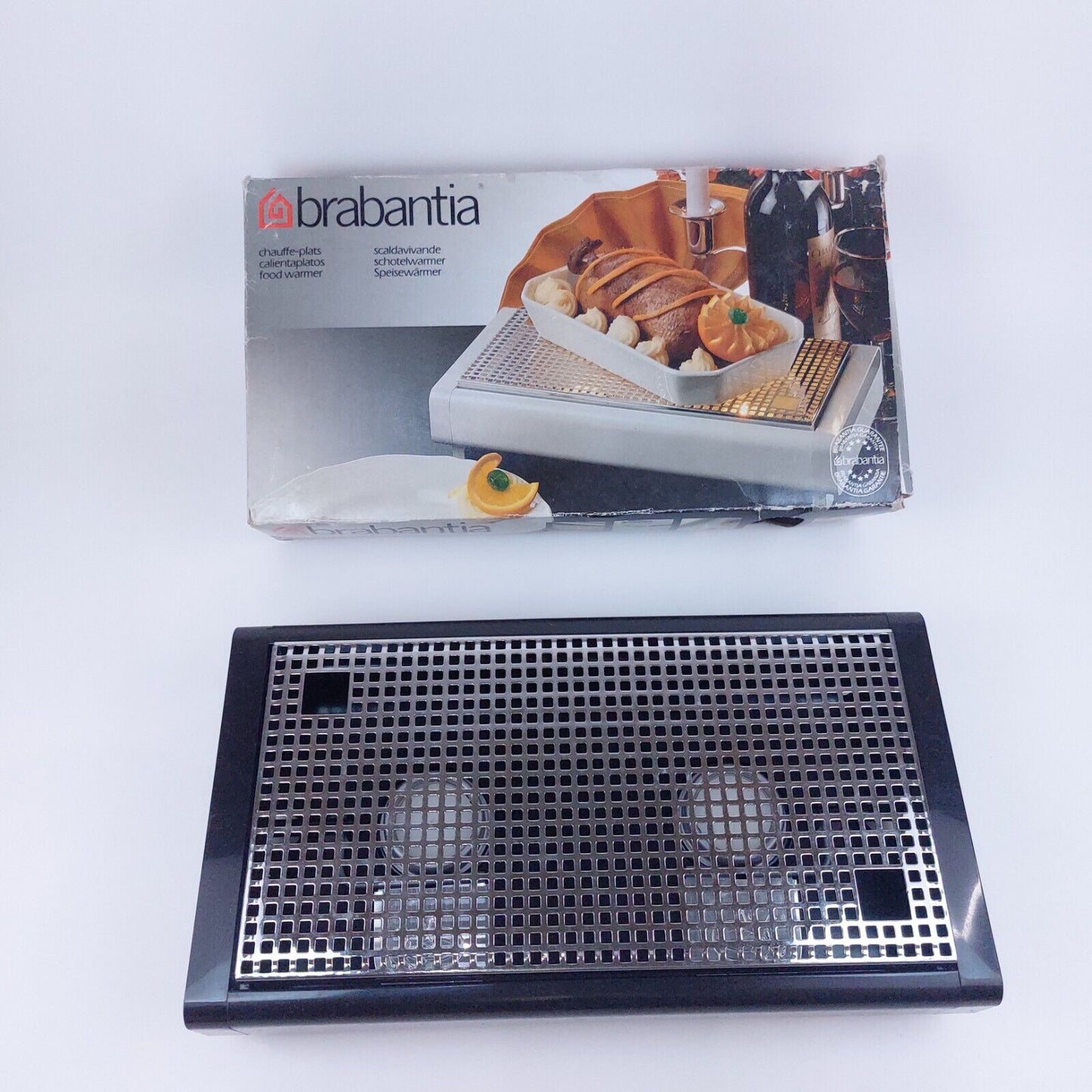 Vintage Brabantia Food Warmer, Two Burners, Black, Made in Holland, 1990's