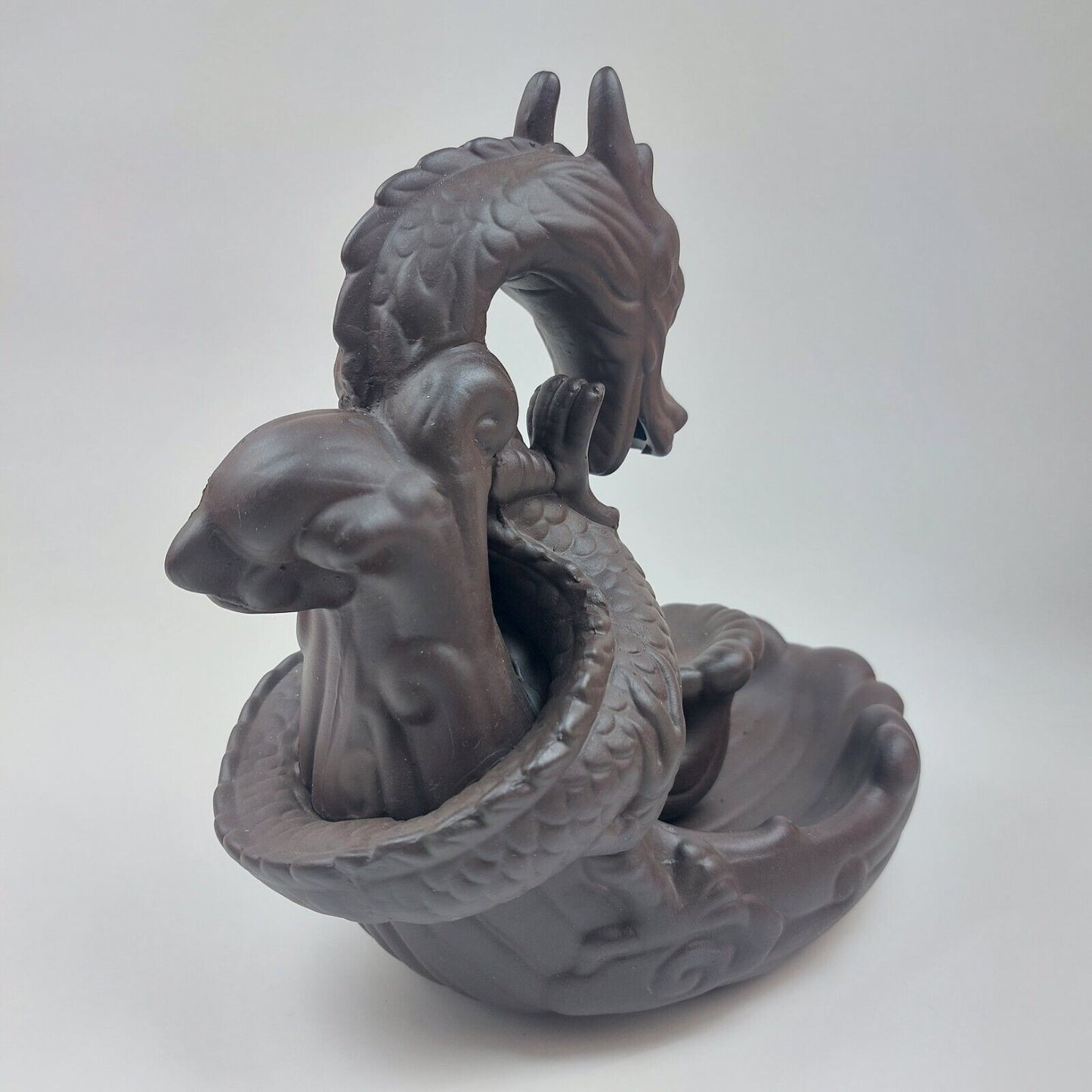 Dragon Backflow Incense Burner Ceramic with 18 Free Cones - Handcrafted Home Déc