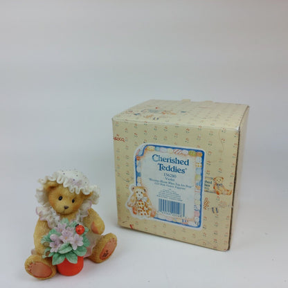 Cherished Teddies Violet 'Blessings Bloom When You Are Near' Collectible Figurin