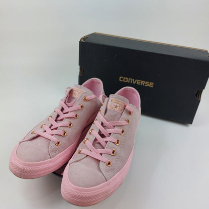 Converse Chuck Taylor All Star UK Size 8 Powder Pink Suede, Used Boxed, Good Con