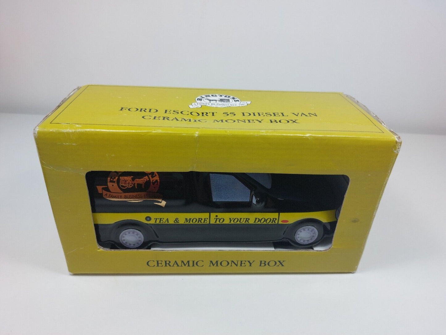 Ford Escort 55 Diesel Van Ceramic Money Box - Ringtons Tea, New & Boxed