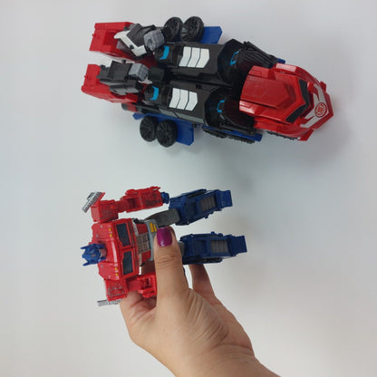 2 × Transformers Mega Optimus Prime Robots In Disguise 3 Steps