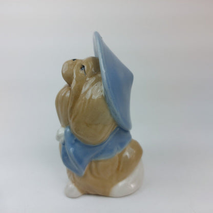 Szeiler Hand-Painted Gnome Figurine, 1950s-1960s, Blue Hat - Made in England