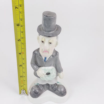 Welshcrest Fine Bone China Figurine - Vintage 1960's Top-Hatted Man -Repaired