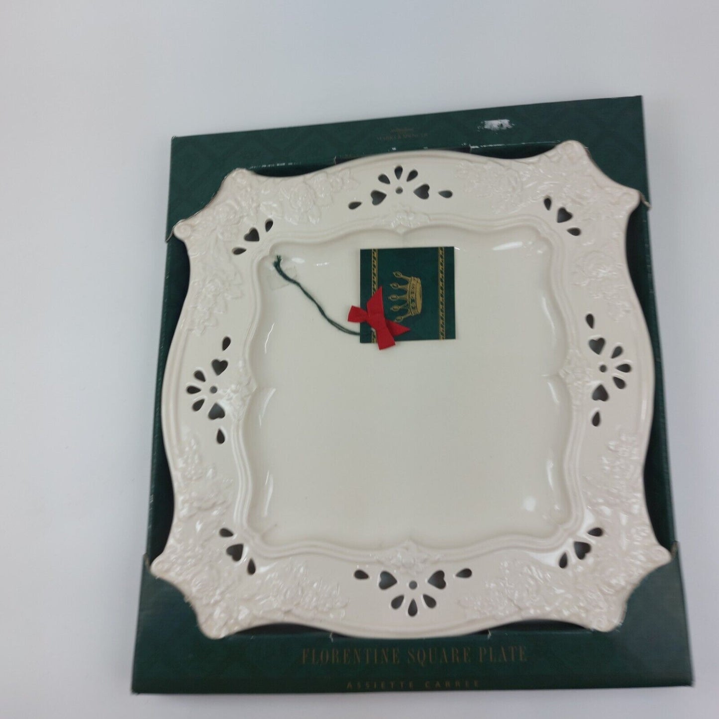 Marks & Spencer St Michael Florentine Square Decorative Plate 12",Original Box