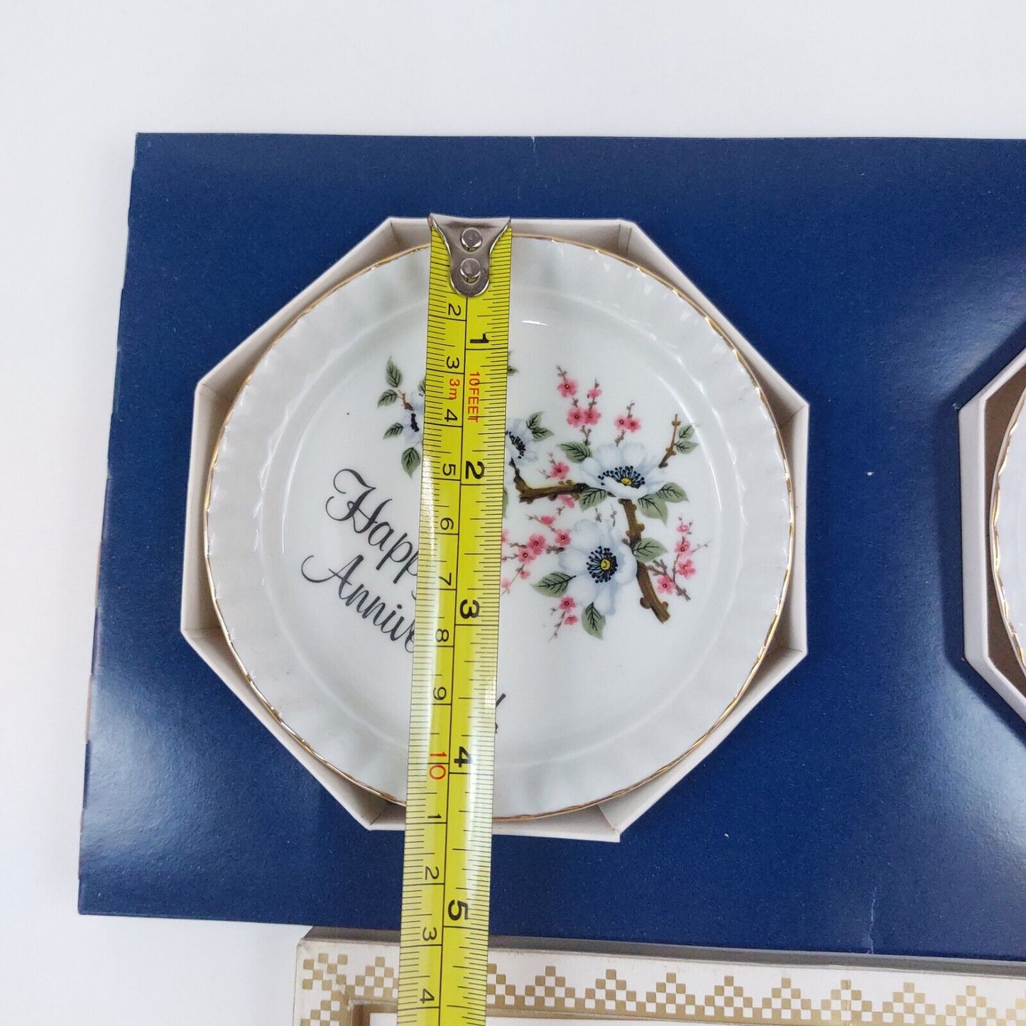 Vintage AJL Stoke-on-Trent Ceramic A Coasters & Boots Swiss Handkerchiefs Set