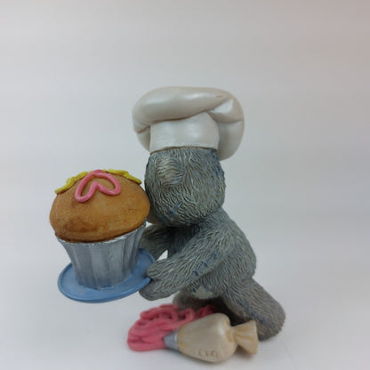 "Me to You" Grey Tatty Teddy Chef with Cupcake - Handmade and Painted