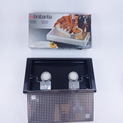 Vintage Brabantia Food Warmer, Two Burners, Black, Made in Holland, 1990's