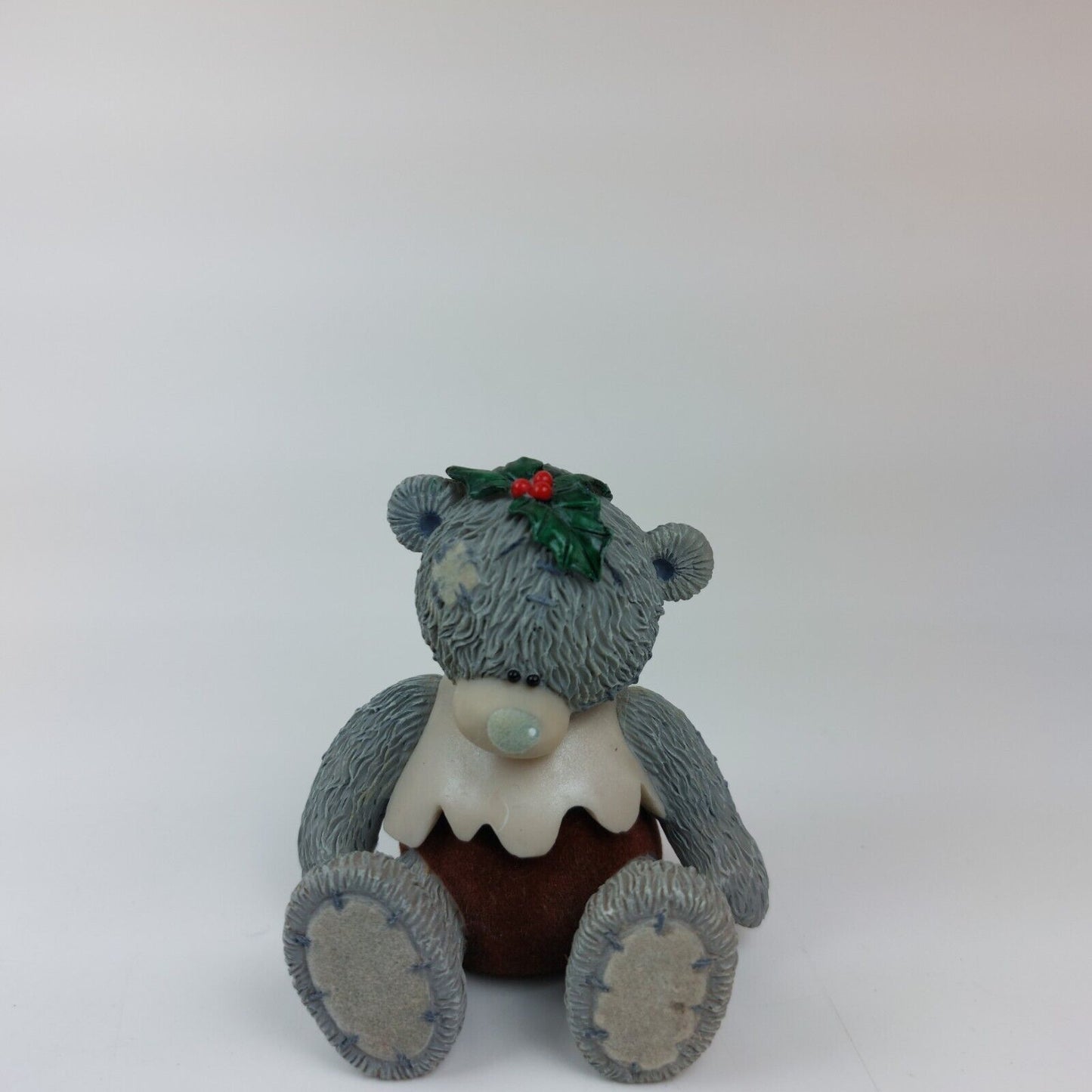 "Me to You" Grey Tatty Teddy with Christmas Pudding - Handmade and Painted