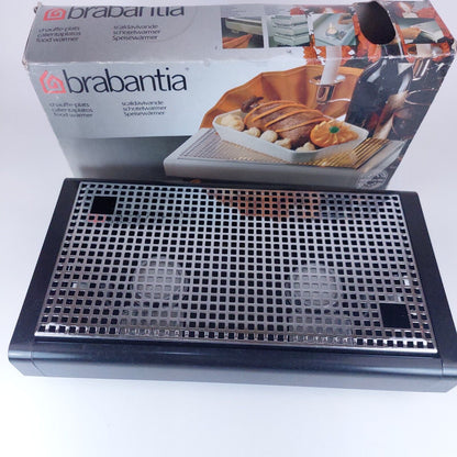 Vintage Brabantia Food Warmer, Two Burners, Black, Made in Holland, 1990's