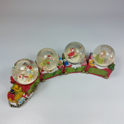 Holiday Snow Globe Train Set with Christmas Motifs