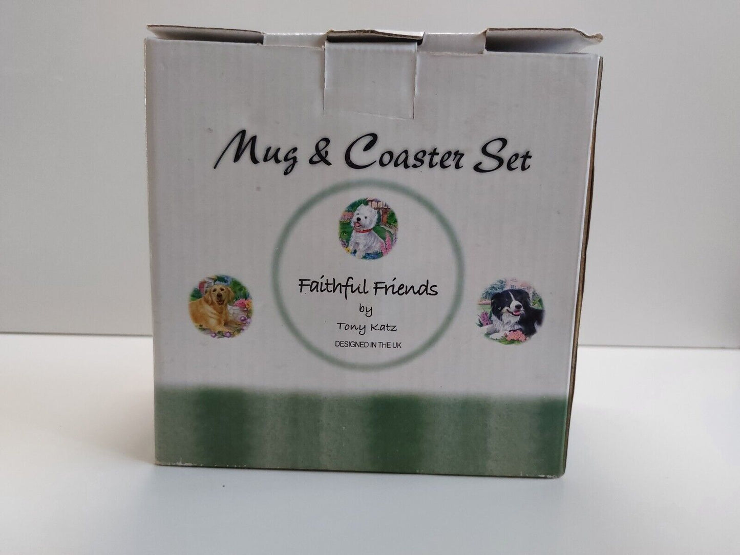 Faithful Friends Mug & Coaster Set by Tony Katz - Featuring Golden Retriever