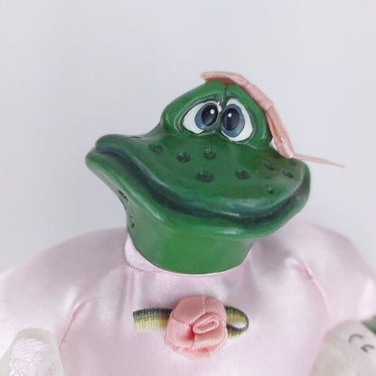 The Country Folks Bailey Rina Green Frog in Pink Dress