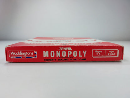 Vintage Monopoly Travel Edition Red Box Waddingtons 1984 Collectable