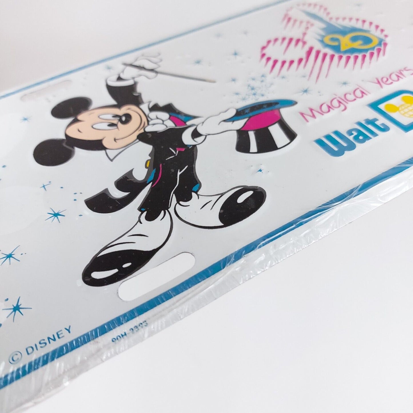 1991 Walt Disney World 20 Magical Years Sealed Commemorative Metal License Plate