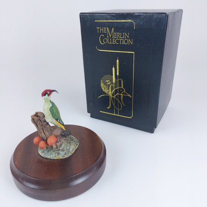 The Merlin Collection Handcrafted Woodpecker Figurine - Vintage Collectible