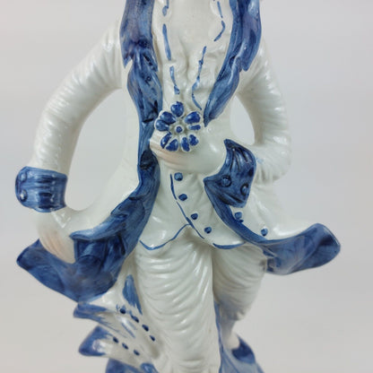 Vintage Capodimonte Porcelain Figurine - Elegant Lady in Blue Hat