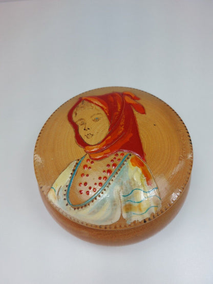 Hand Painted Wood Trinket Box - Arta Lemnului Bucuresti Romania